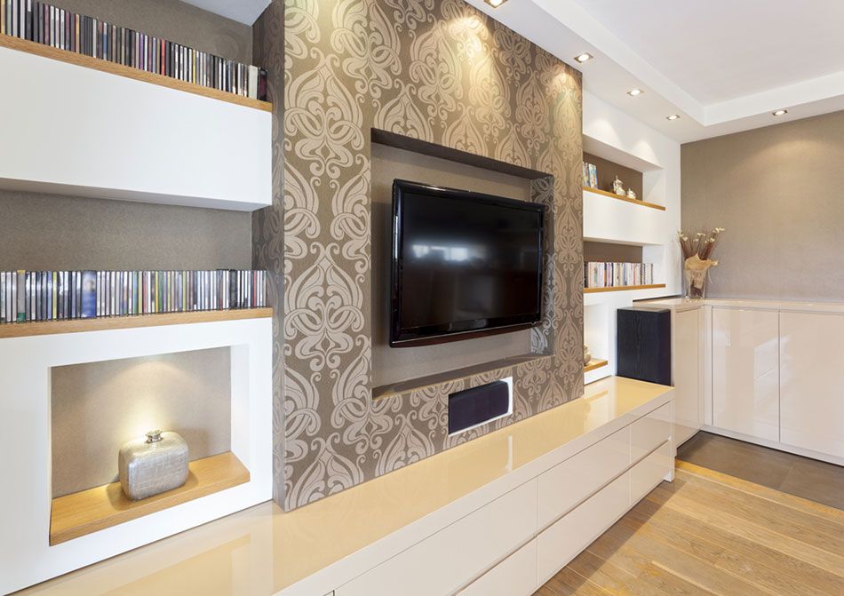 nowoczesna zabudowa telewizora